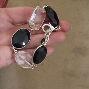 Elegant Black and Silver Bracelet